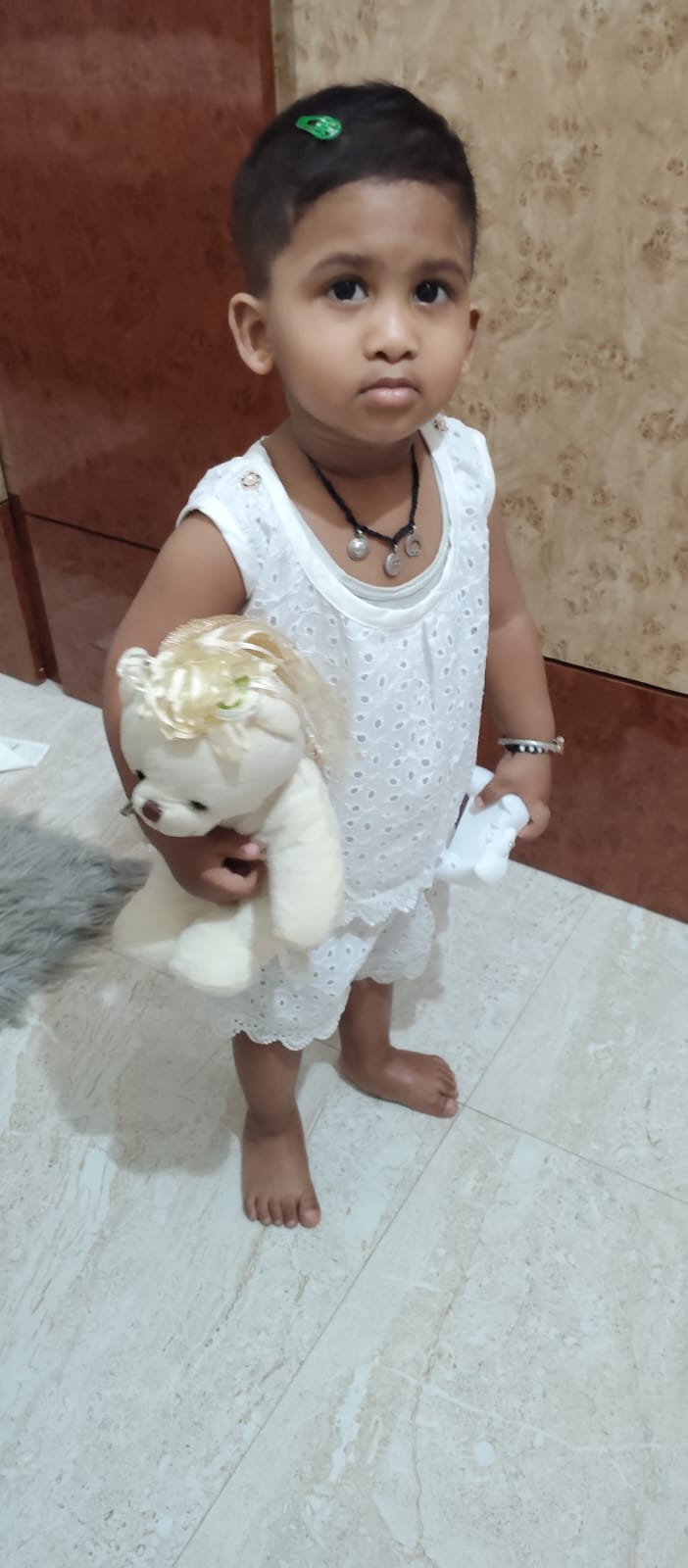 Girl with teddy bear