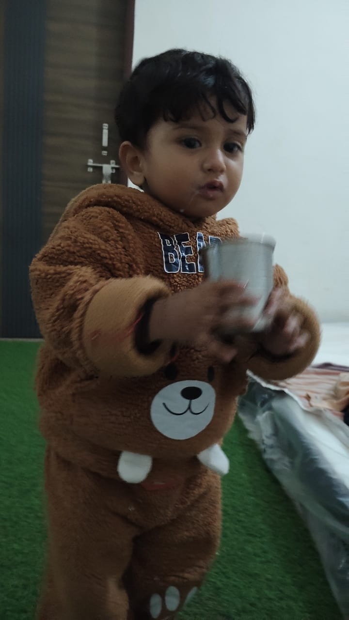 Toddler with cup